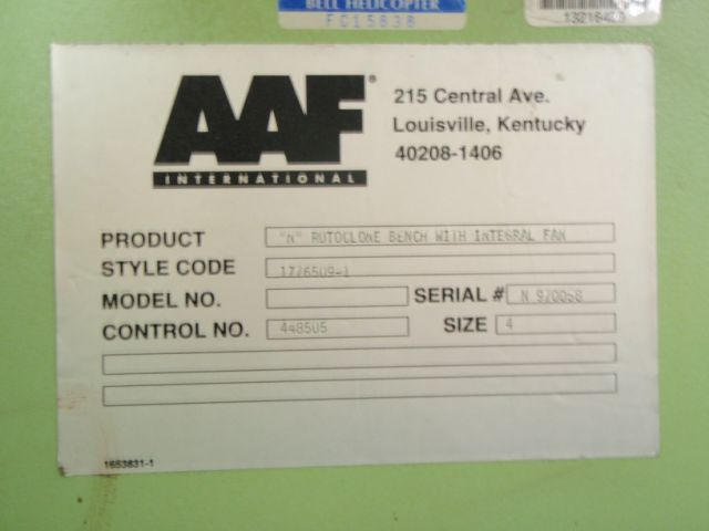 AFF Booth Style Dust Collector, Machine ID: 5485
